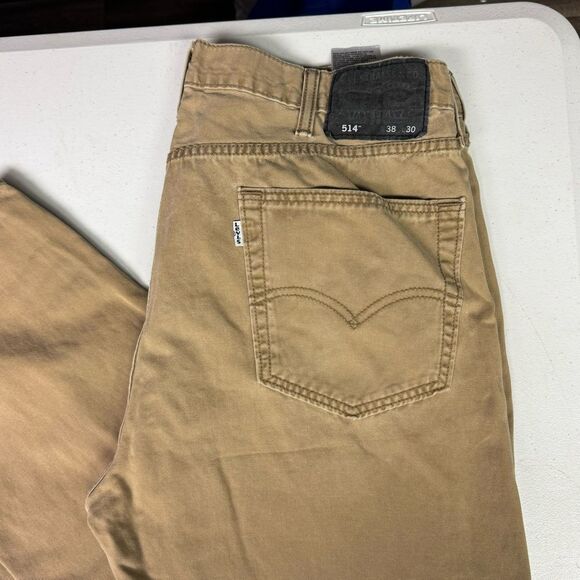 Levi's style 514 Size 38x30 Tan pants men’s 38 waist 30 length - Picture 2 of 5